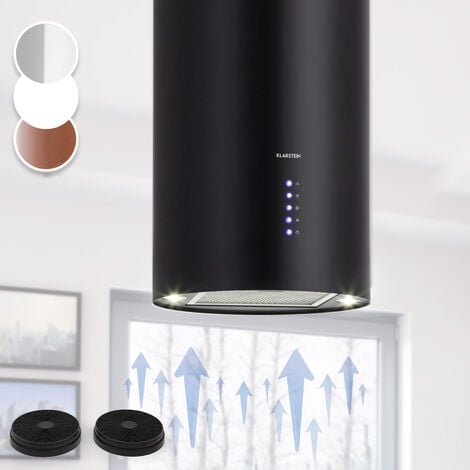 Klarstein Beretta Campana de isla Ø35cm Recirculación y extracción del