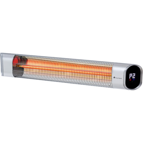 Blumfeldt Dark Wave Calentador radiante infrarrojo 2000 W tubo de carbono recubierto de oro IP65 aluminio