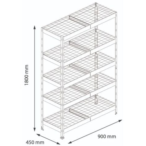 Auslar Lagerregal Metall Regalsystem 4 Regalböden bis zu 159 kg pro Metallböden 91 x 35,5 x 137,5 cm Küchenregal Regal für Küche Büro Garage usw.