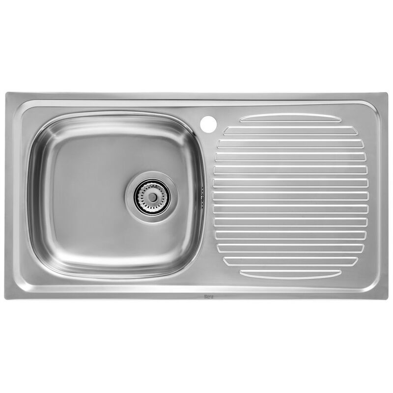 FREGADERO de COCINA RECTANGULAR ENCASTRE ACERO INOX 80X43