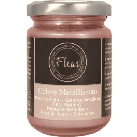 Vernice Metallizzata Fleur Colore Metallico ad Acqua Interno Esterno - Colore: Cosmo Rose Gold (1/2)