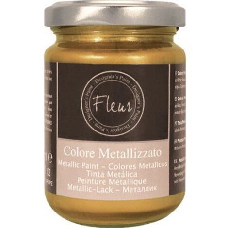 Vernice Metallizzata Fleur Colore Metallico ad Acqua Interno Esterno - Colore: Lingotto