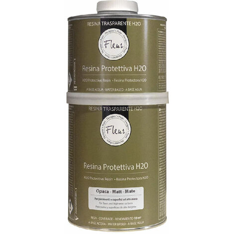 Resina Protettiva per Pavimenti Fleur Bicomponente H2O 1 Lt - Finitura: Opaca