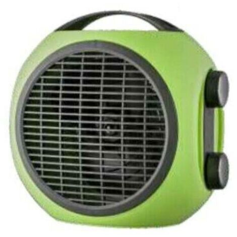 Stufa Elettrica da Bagno Ventilata Colorata Compatta 2000 W - Colore: Verde