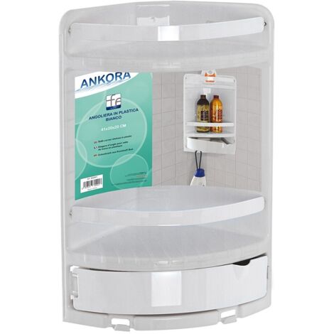 Angoliera bagno doccia bianco 20x27x41 cm 902001 feridras