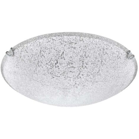 Plafoniera Applique in Vetro Tonda Bivio effetto Cristallo - Diametro: Ø 40 mm