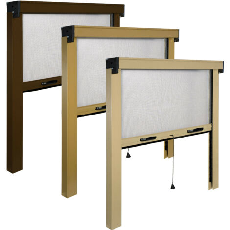Zanzariera a rullo avvolgibile verticale per finestra Alluminio Riducibile IRS - Misure: 100 X 160 - Colore: Bronzo (1/4)