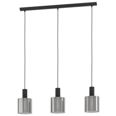 Lampada a Sospensione 3 Luci a Cilindro Metallo Gorosiba Eglo