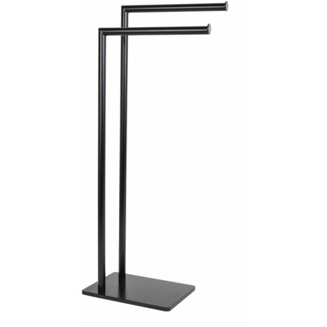 Piantana porta teli barre asciugamani da terra nero Zeus Black