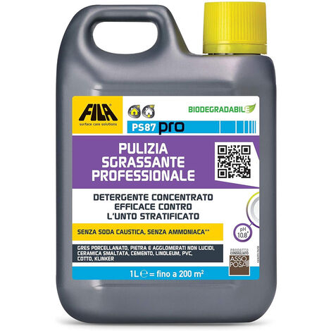 Fila PS87 Pro Sgrassante Professionale Pulizia, Smacchiatura e Deceratura 1lt (1/10)