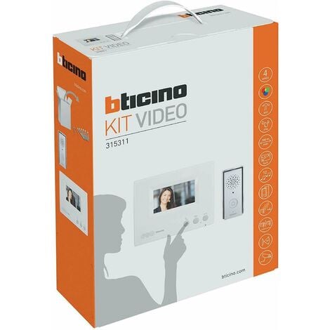Bticino 315311 Kit Videocitofono Monofamiliare Monitor 4.3 + Pulsantiera 4 fili