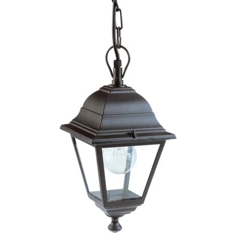 Lampada Lanterna Sospesa Piccola Colore Nero da Esterno Linea Mini Quadrata Sovil