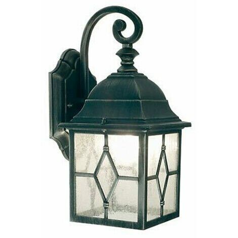 Lanterna Parete Applique Esterno Lampada Quadrata Nero Illuminazione Rice Sovil (1/8)