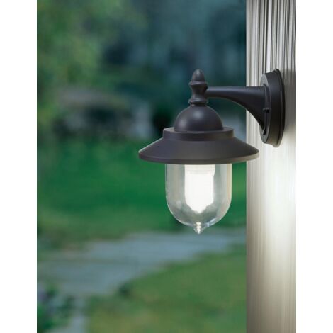 Applique in Basso Parete Lampada Esterno Muro Nero Illuminazione Rondo Sovil