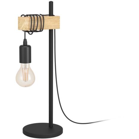 Lampada da Tavolo Townshend in Legno Vintage Eglo - Colore: Nero (1/5)