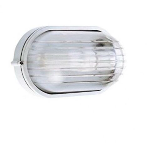 Lampada Plafoniera Ovale Piccola Colore Bianco per Esterno Linea Industriale Sovil