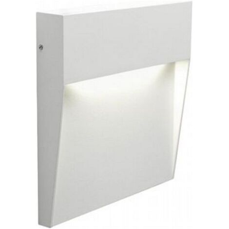 Faretto Segnapassi a Semi Incasso da Esterno a LED Grande Sovil Geo Square Bianco