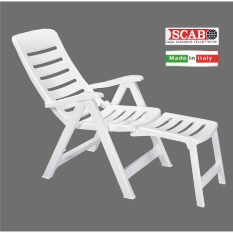 Sedia Sdraio Esterno Poltrona Pieghevole con Prolunga Regolabile