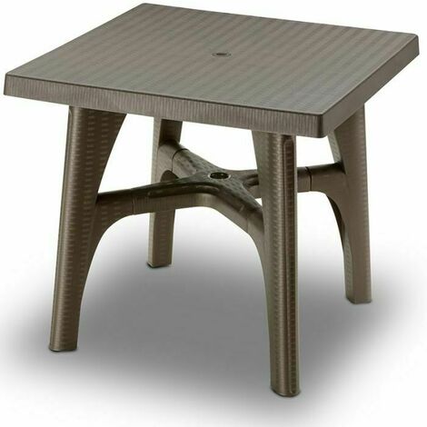 Tavolo Intrecciato SAB323 80x80 Cm - Bianco, Design Moderno E Pratico - Foto 3