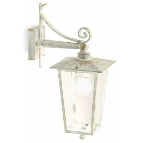 Lanterna Esterno Bianco Oro Antico Applique Lampada da Parete Giardino Anticata - Versione: Verso in Alto