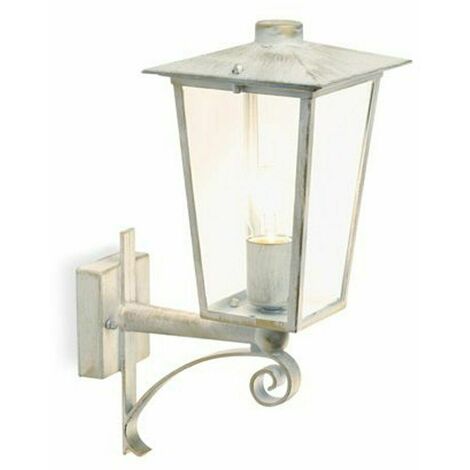 Lanterna Esterno Bianco Oro Antico Applique Lampada da Parete Giardino Anticata - Versione: Verso in Alto