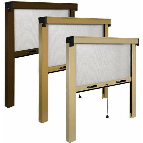 80 X 170. ZANZARIERA A RULLO STOP INSET COLORE BRONZO TIPO VERTICALE A 1 RULLO CM