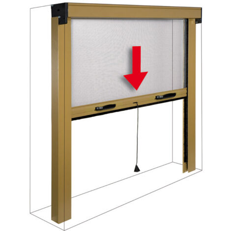 Zanzariera a rullo avvolgibile verticale per finestra Alluminio Riducibile IRS - Misure: 120 x 170 - Colore: Bronzo