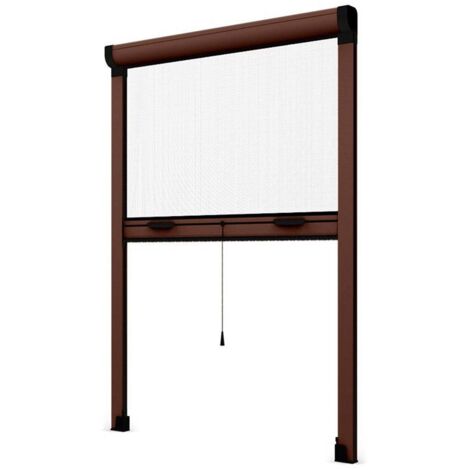 ZANZARIERA AVVOLGIBILE VERTICALE 160x160 cm - Colore Marrone