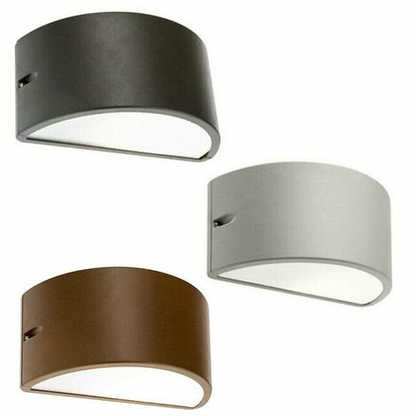 Lampada da Parete Applique Lampada Interno Illuminazione Esterno Umbe Chiusa - Finitura: Alluminio (1/4)