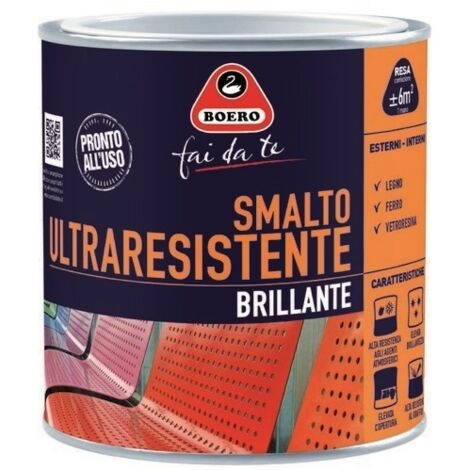 Smalto Ultraresistente Brillante Vernice Legno Ferro Salsedine Esterno 950 Boero - Colori: Avorio Antico - Formato: 0,125 L