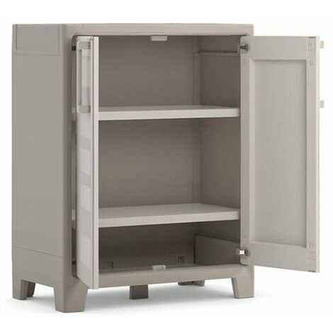 ARMADIO BASSO 2 RIPIANI IMPERMEABIL GULLIVER KETER - PPL SABBIA BEIGE 2 ANTE CM 80X44 H.CM 100 - 1 pezzo
