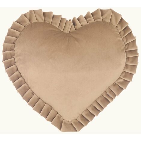 Cuscino Cuore Decorativo in Velluto con Gale Shabby Chic Romantico