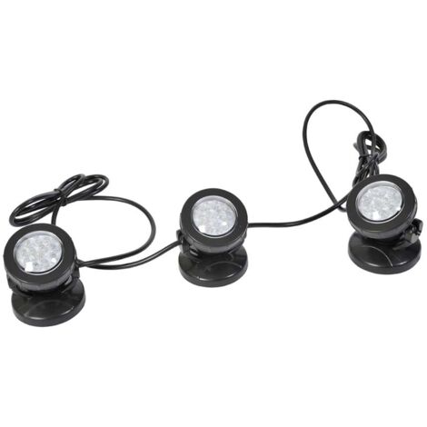Faretto Per Laghetto Immergibile Sensore Crepuscolare Giorno Notte Verdemax - Numero di luci: 3 Faretti