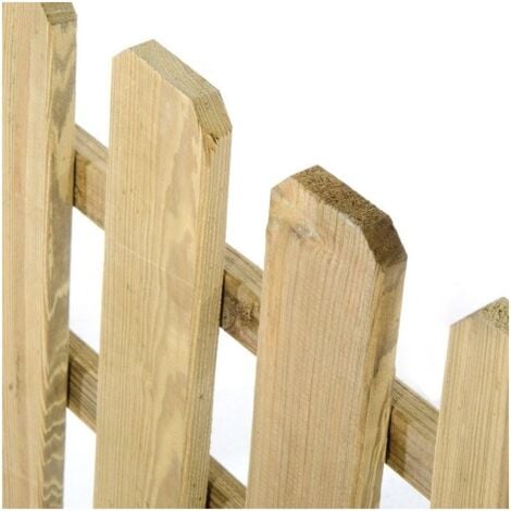Recinzione da Giardino in Legno a Listelli Dritti Staccionata Basse Verdelook