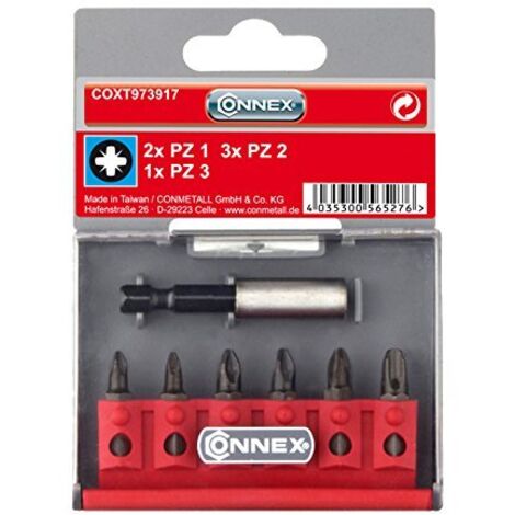 Inserti a Croce PZ1 PZ2 PZ3 Set 6 Pz + Supporto magnetico Avvitatore Giraviti (1/2)