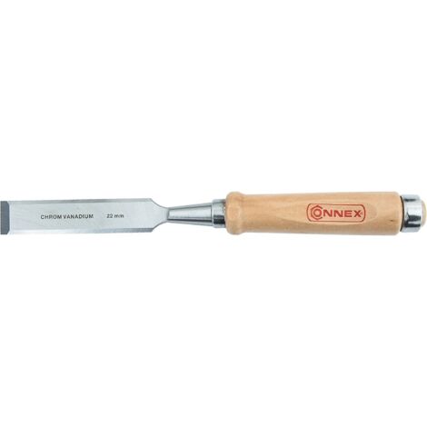 Scalpello Angoli Smussati Lama in Acciaio 8 - 30 mm Manico in Legno Masidef - Formato: 22 mm (1/2)