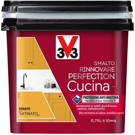 V33 - SMALTO RINNOVARE CUCINA 750ML SENAPE SATINATO