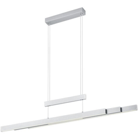 Lampada Sospensione Led Soffitto Altezza Regolabile Acciaio Trajan GD Trio (1/5)