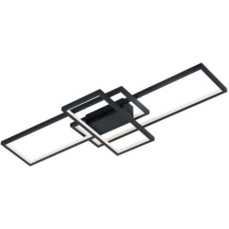 Plafoniera Led Interno Parete Soffitto Rettangoli Antracite 104cm Thiago GD Trio (1/5)