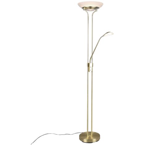 Lampada Piantana Led con lampada da Lettura Dimmer Ottone Orson GD Trio (1/5)