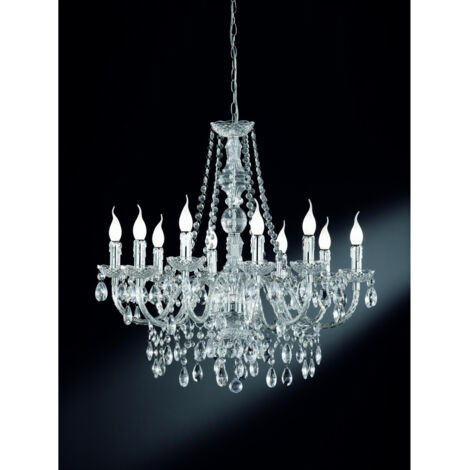 Reality R1170-00 Lüster Lampadario, 40 W, Trasparente, Diametro 76 cm (1/4)