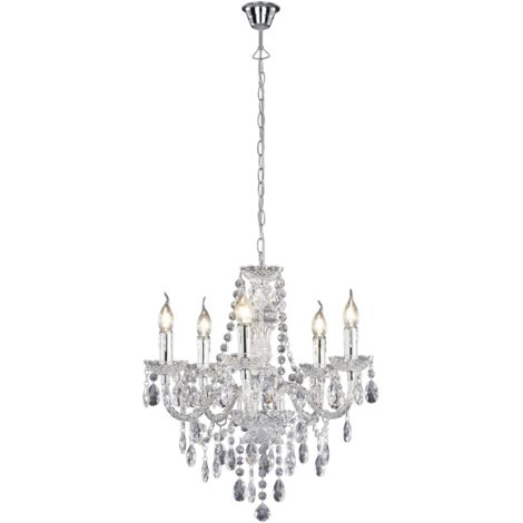 Reality R1107-00 Lüster Lampadario, 40 W, Trasparente, Diametro 52 cm