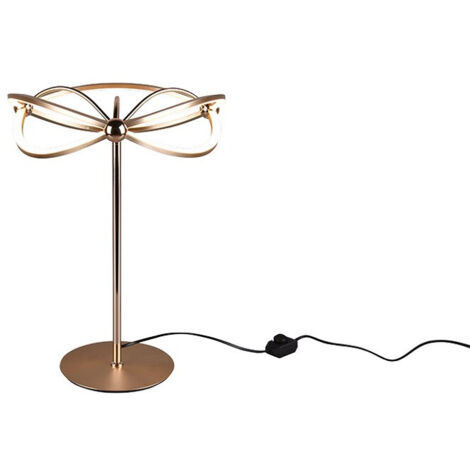 Lampada Tavolo Led con Ellissi Dimmer Ottone Satinato Charivari GD Trio (1/3)