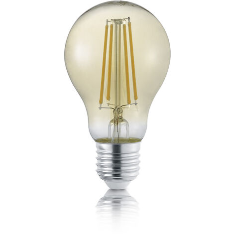 Lampadina Sferica Decorativa A Led E27 4w Ambra