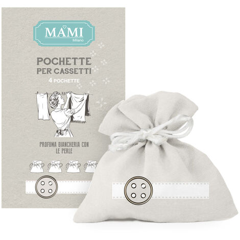 Sacchetti Pochette Porta Perle Profumate per Cassetti Mami Milano Set 4 Pz