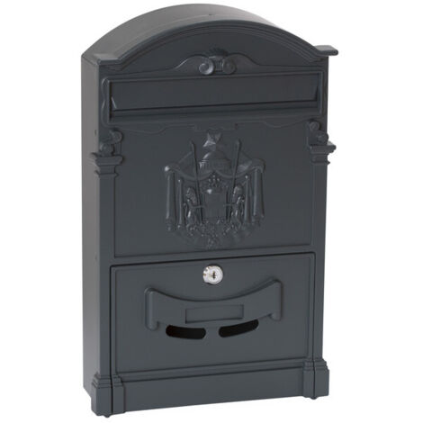 ARREGUI Residencia D-2151/GA Cassetta Postale Individuale di Stile Classico in Alluminio, Dimensione M (DIN A4 e Riviste), Grigio antracite