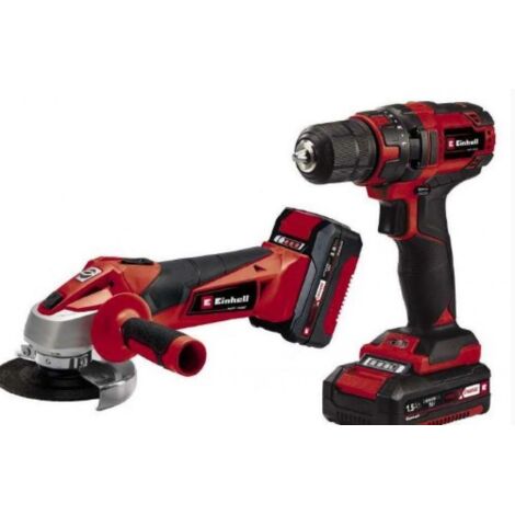Kit TC-TK 18 Einhell Trapano Avvitatore TC-CD 18/35 Smerigliatrice TC-AG 18/115