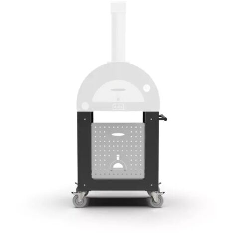 Base per Forno Nano One Alfa Forni con Gambe Ruote e Pannello Bombola Legna - Colore: Black