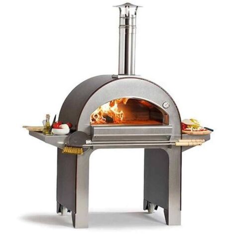Forno a Legna per Pizza da Giardino Esterno 4 Pizze con Base Alfa Forni