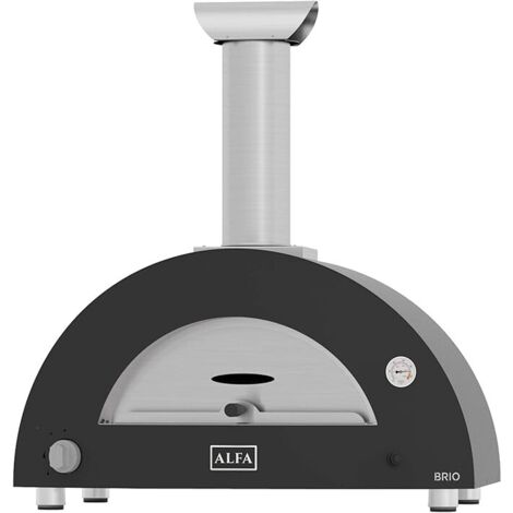 Forno per Pizza a Gas da Esterno Giardino Ibrido Brio Ibrido Alfa Forni - Colore: Silver Black